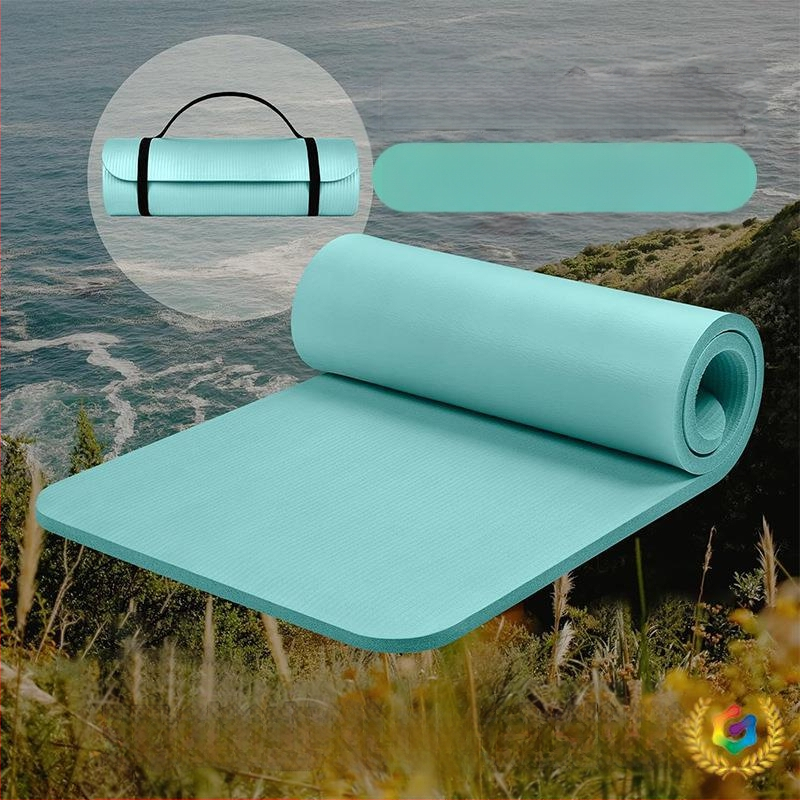 NBR jogas paklājs, 1 cm biezums, 800 g, neslīdošs, piemērots mājas fitnesam un ķermeņa veidošanai