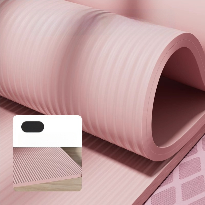 Chengbai jogas paklājs, materiāls NBR, biezums 10 mm, svars 300 g, vienkrāsains dizains, piemērots fitness un dejai