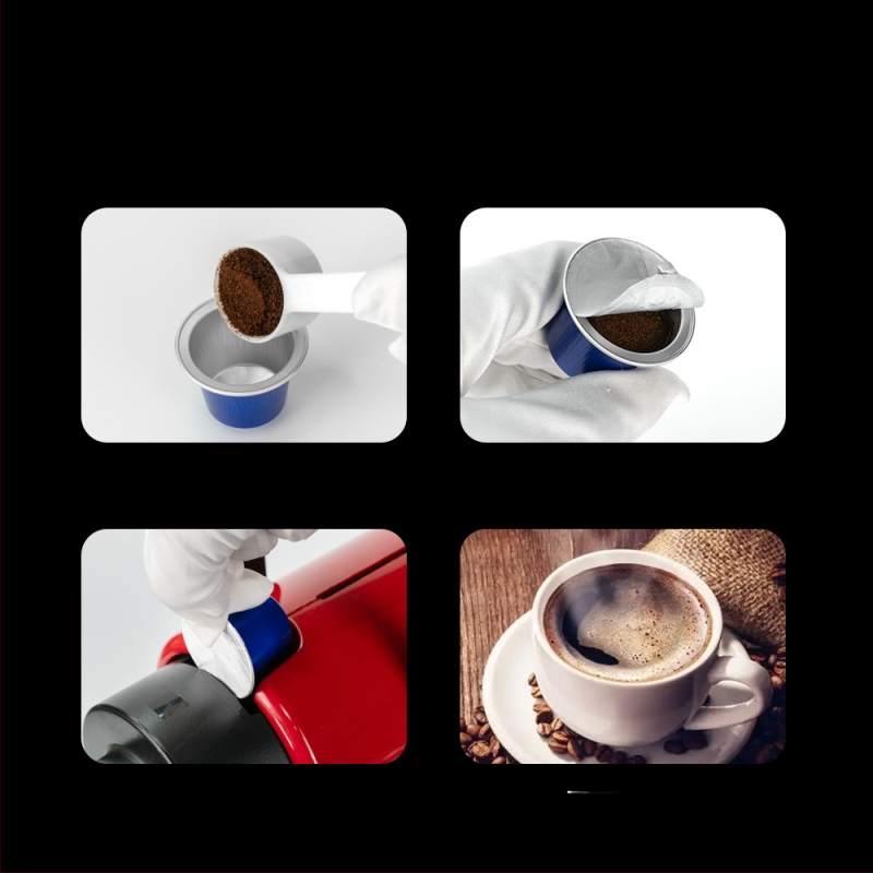 Обвивка за кафе капсули, еднократна – алуминиево фолио, съвместима с Nestlé Small