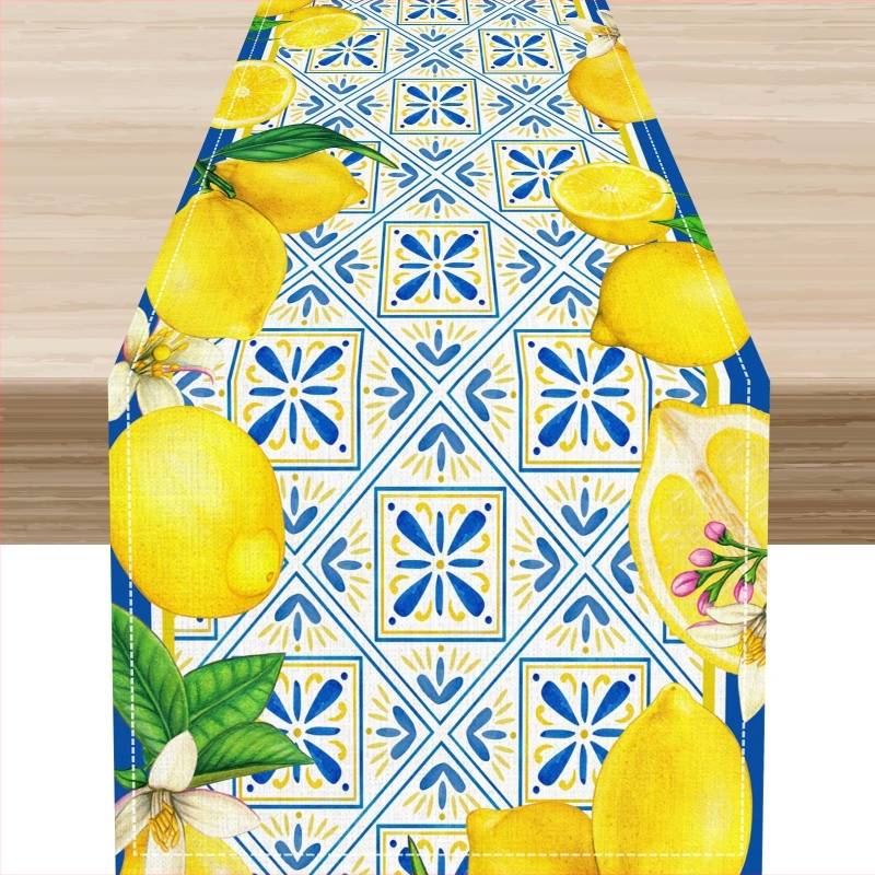 Stolna zastava, 100% lan, Geometrijski apstraktni uzorak, Amerikanski stil, Dekoracija za blagovanje