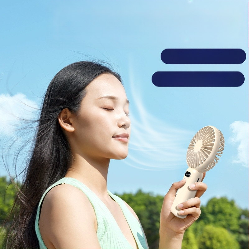 2-σε-1 USB επιτραπέζιος ανεμιστήρας με βάση για το τηλέφωνο, φορητός μίνι ανεμιστήρας με ενσωματωμένη μπαταρία 1000–1200mAh, 5 λεπίδες, διάρκεια λειτουργίας 6–8 ωρών