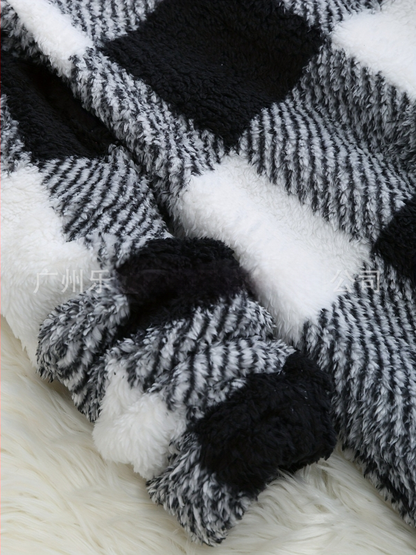 Ilgs sieviešu džemperis no poliestera ar plaid rakstu, apaļš kakls, kabata, brīvs piegriezums