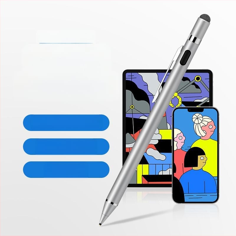 Kapacitīvs stiluss universālais, pārnēsājams (Zīmols: yksong; Korpusa materiāls: metāls; Funkcija: magnētiska uzlāde; Saderība: universālais kapacitīvais skārienekrāns)