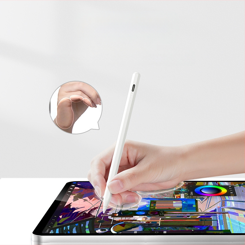 Parsonjie stylus Bluetooth cu încărcare rapidă pentru Apple iPad, carcasă metalică, prindere magnetică, stil IP/touch
