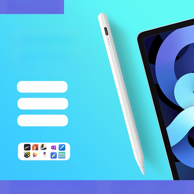 Parsonjie stylus Bluetooth cu încărcare rapidă pentru Apple iPad, carcasă metalică, prindere magnetică, stil IP/touch