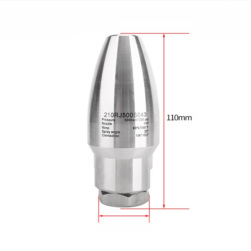 Xiong Wei неръждаема стомана въртящ се лотусов накрайник за автомобилно миене с керамично ядро (Среда: вода; Максимална температура: 90°C; Материал: неръждаема стомана)