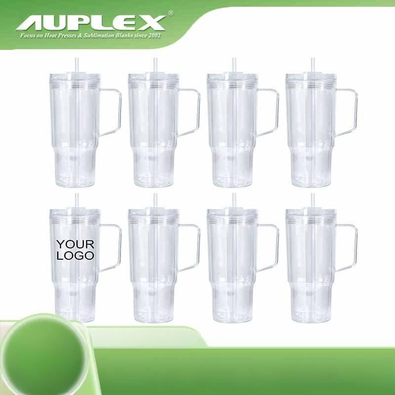 Izolēta krūze 40 oz, dubultās sienas, spīdīgais pulveris, ar salmiņu