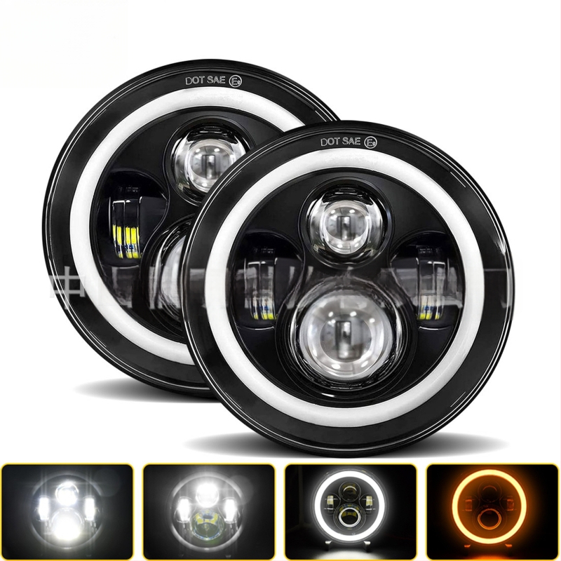 Wrangler LED svjetla - dvostruki snop (visoki/niski), za terensku vožnju, aluminijsko kućište, 9-30V, prilagodljivo