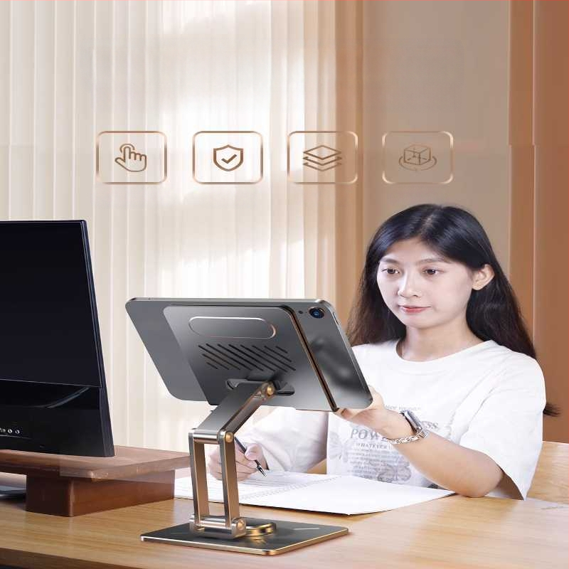 Pagriežams saliekamais planšetes statīvs, pacelšanas tips, metāla balsts, svars 588,3 g, XUNDD