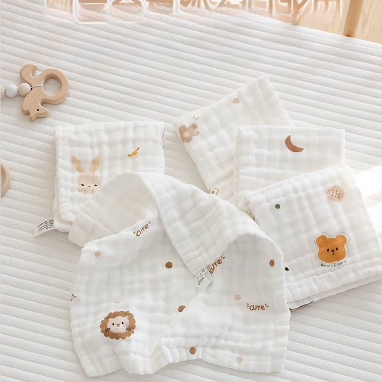 Dječji ubrus od pamuka s gazom, nježni ručnik za lice za djecu 3–8 godina