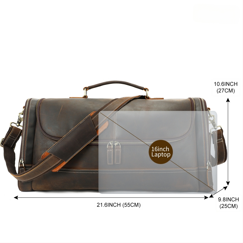 Crazy Horse odos kelioninė rankinė, talpa mažiau nei 20 L, unisex, tinkama verslo kelionėms