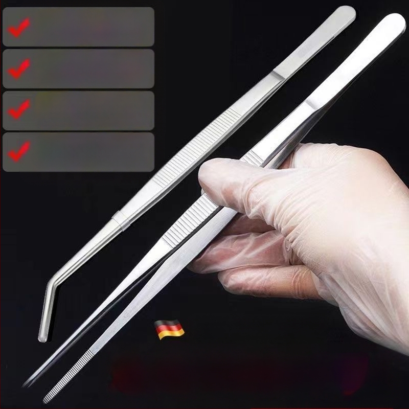 Πινέζα με οδοντωτό άκρο για φυτά ενυδρείου, έντομα και παχύφυτα – εργαλείο με επεκτεινόμενη λαβή; Άκρη: χάλυβας υψηλού άνθρακα; Λαβή: χάλυβας μεσαίου άνθρακα