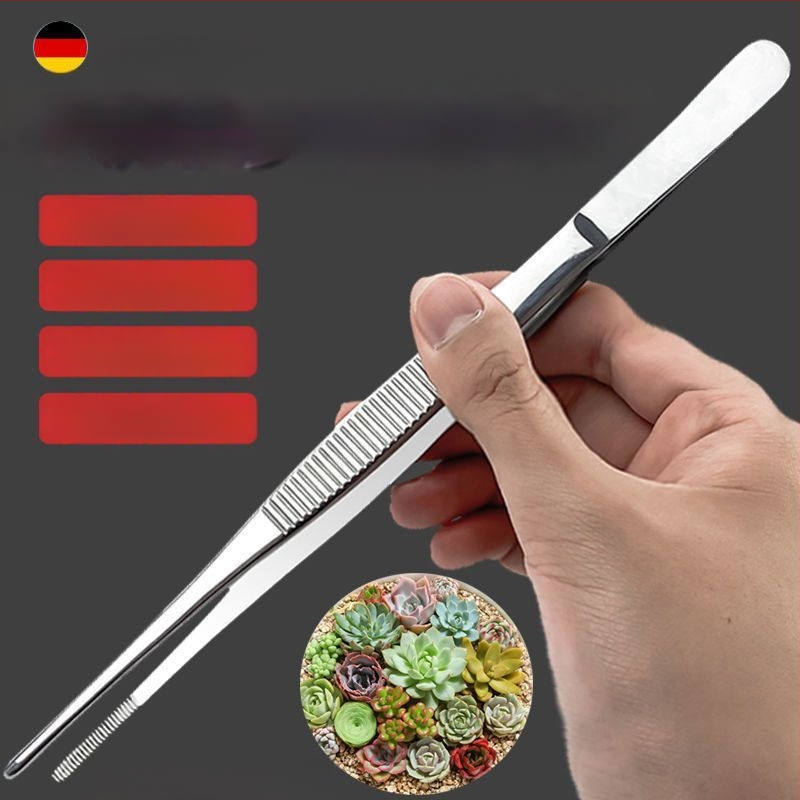 Πινέζα με οδοντωτό άκρο για φυτά ενυδρείου, έντομα και παχύφυτα – εργαλείο με επεκτεινόμενη λαβή; Άκρη: χάλυβας υψηλού άνθρακα; Λαβή: χάλυβας μεσαίου άνθρακα