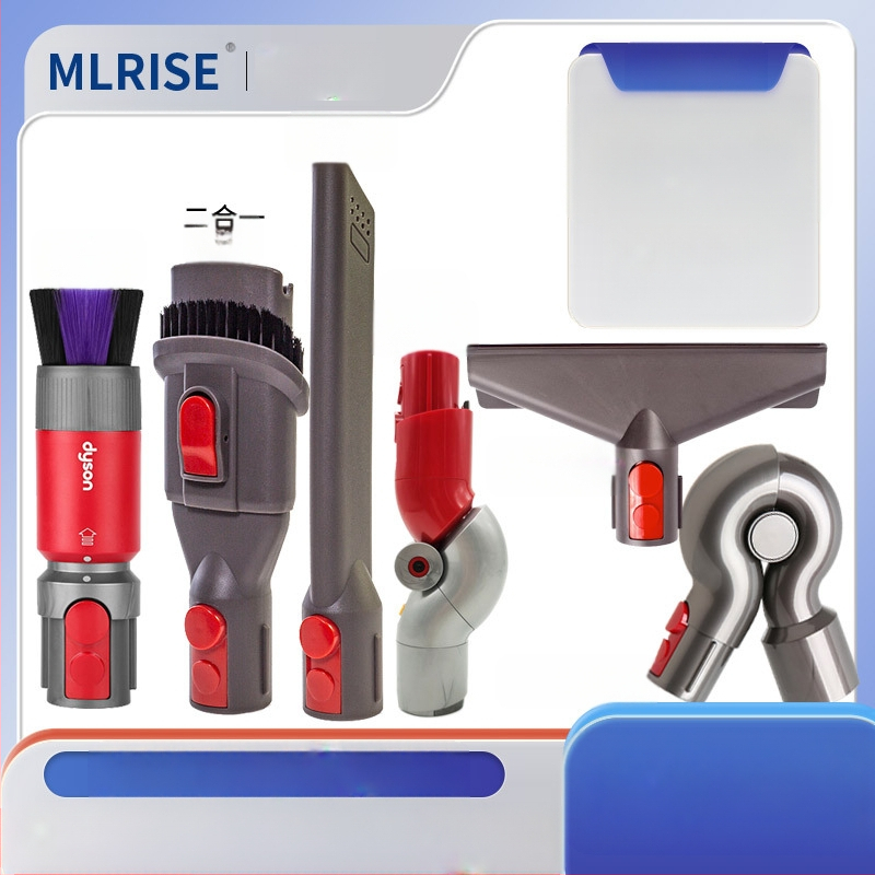 MLRISE Dyson suderinamos siurbimo priedas: ilga plokščia galvutė į tarpus, lovos dulkių šalinimas, platus atidarymas minkšta šerelės galvutė (V7/V8/V10/V11)