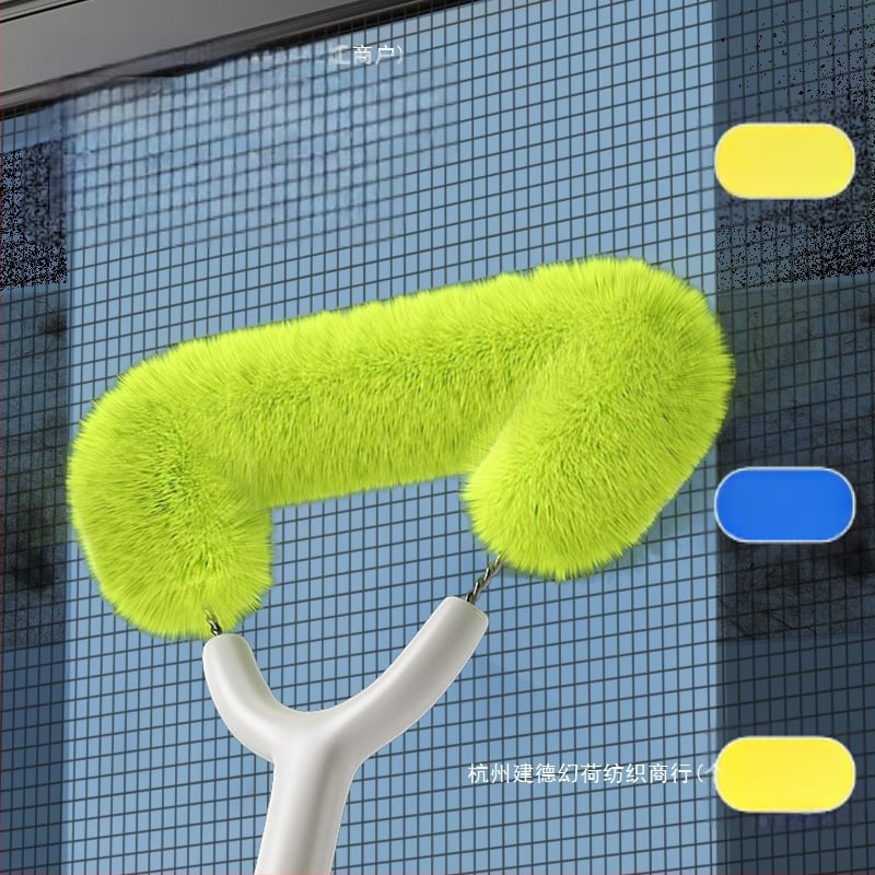 Почистваща четка за прозоречни мрежи с дълга телескопична дръжка, PP конструкция, ръчно средство за почистване на високи прозорци