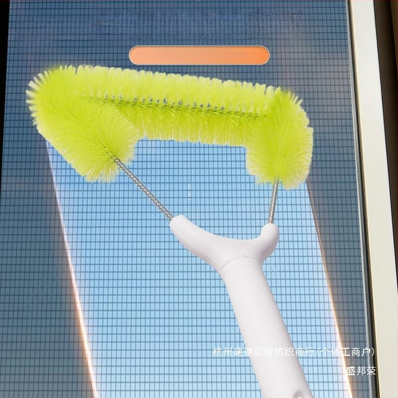 Почистваща четка за прозоречни мрежи с дълга телескопична дръжка, PP конструкция, ръчно средство за почистване на високи прозорци