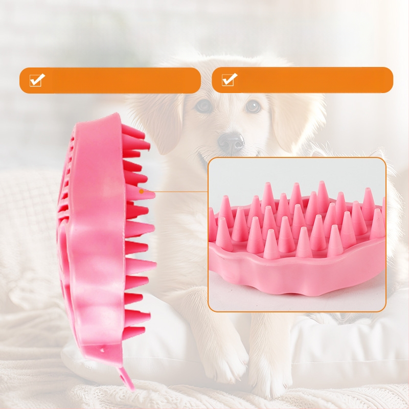 Gumena masažna četka za kućne ljubimce – za kupanje i njegu dlake, pogodna za mačke i pse