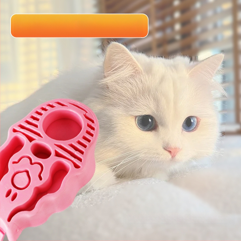 Gumena masažna četka za kućne ljubimce – za kupanje i njegu dlake, pogodna za mačke i pse