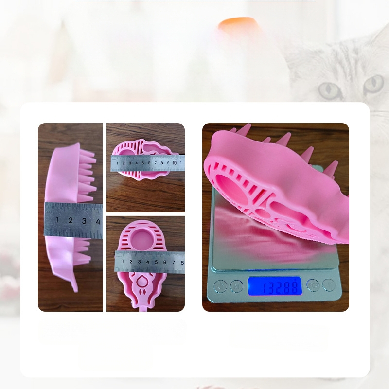 Gumena masažna četka za kućne ljubimce – za kupanje i njegu dlake, pogodna za mačke i pse