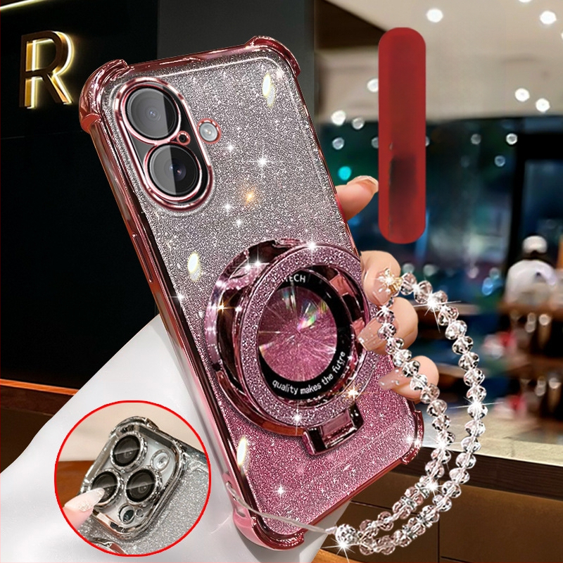 Silikona vāciņš ar statīvu un magnētisku atbalstu, kritienu aizsardzība, iPhone 12–14 sērijai