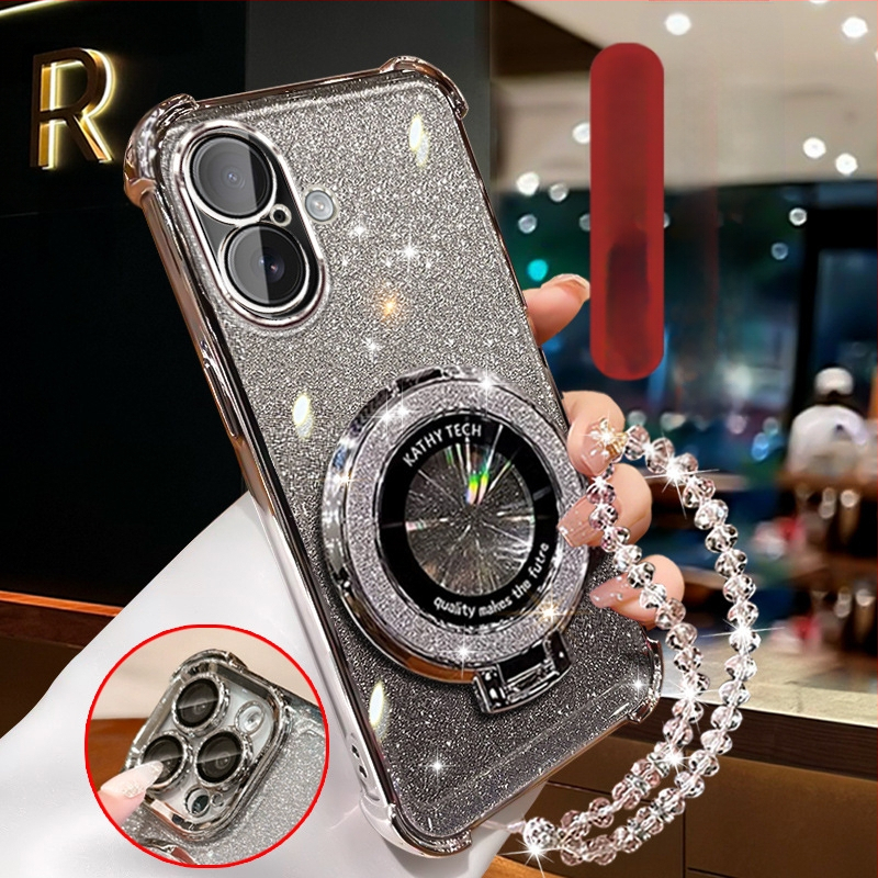 Silikona vāciņš ar statīvu un magnētisku atbalstu, kritienu aizsardzība, iPhone 12–14 sērijai