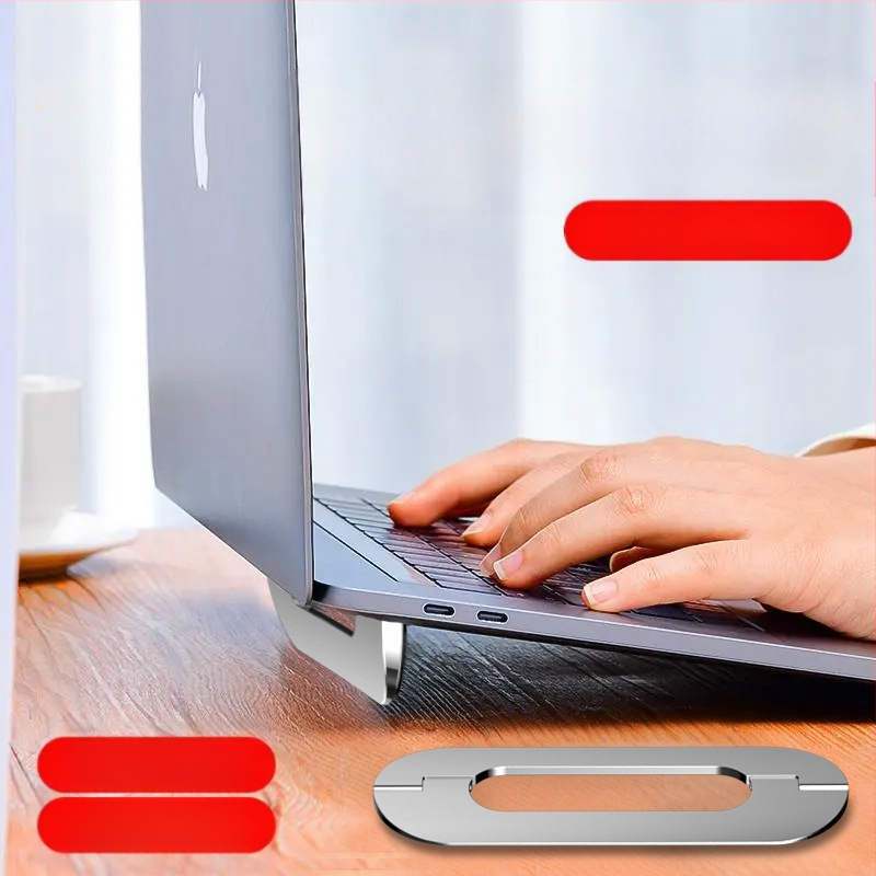 Portatīvo datora statīvs no cinka sakausējuma, saliekams, neredzams dzesēšanas paliktnis, universāla saderība