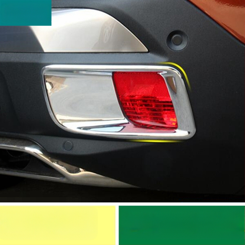 Dekorativni okvir za stražnju maglenku, ABS, elektroplatirana završna obrada, sjajna površina, za Peugeot 4008