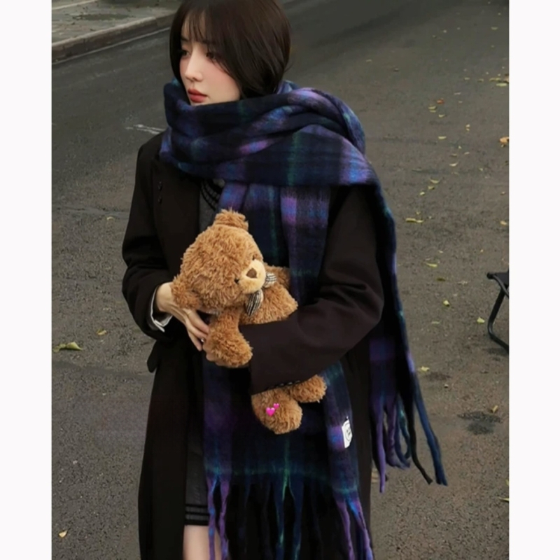 Mohair šalis su kutais, paprastas audimas, poliesterio audinys, šiluma žiemai