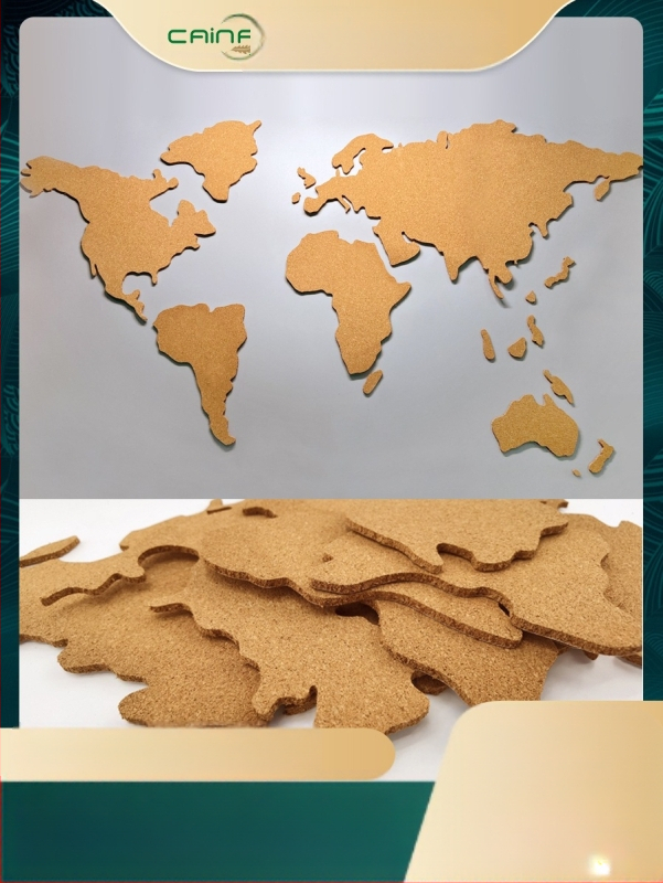 Kork ploča s kartom svijeta, s ljepilom na stražnjoj strani – dekor za zidne fotografije u obliku puzzle