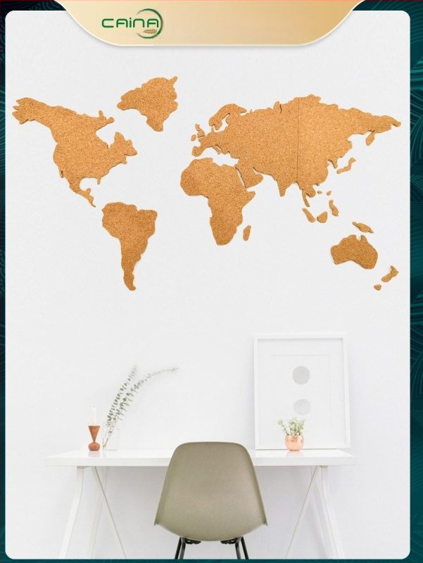 Kork ploča s kartom svijeta, s ljepilom na stražnjoj strani – dekor za zidne fotografije u obliku puzzle