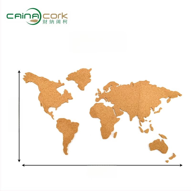 Kork ploča s kartom svijeta, s ljepilom na stražnjoj strani – dekor za zidne fotografije u obliku puzzle