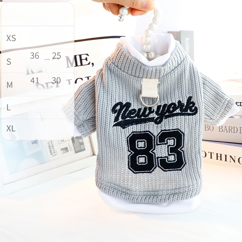 Accope Jaunās Ņujorkas stila ikdienas divu daļu hoodie maziem suņiem – vilnas apģērbs mājdzīvniekiem