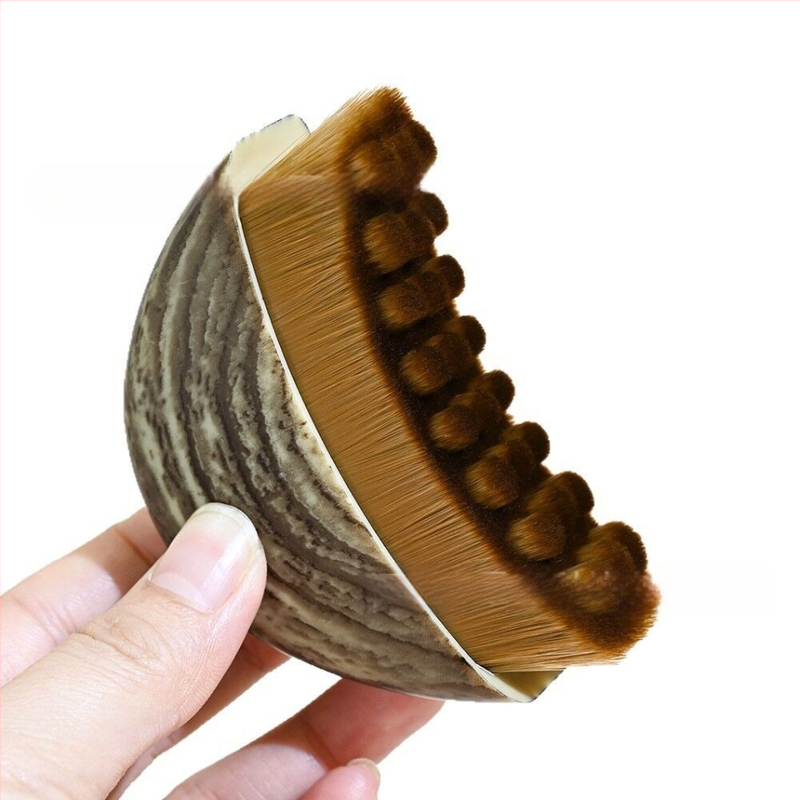 Limfātiskā sejas kontūra suka, neilona/ mākslīgās šķiedras sari, plastmasas rokturis, sari garums 2 cm, kopējais garums 8 cm