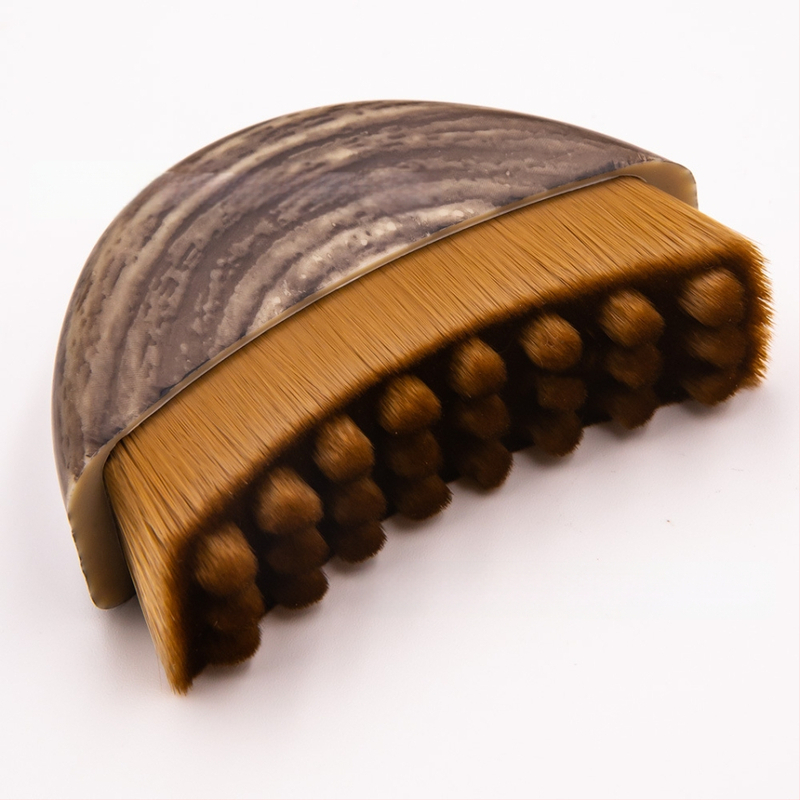 Limfātiskā sejas kontūra suka, neilona/ mākslīgās šķiedras sari, plastmasas rokturis, sari garums 2 cm, kopējais garums 8 cm