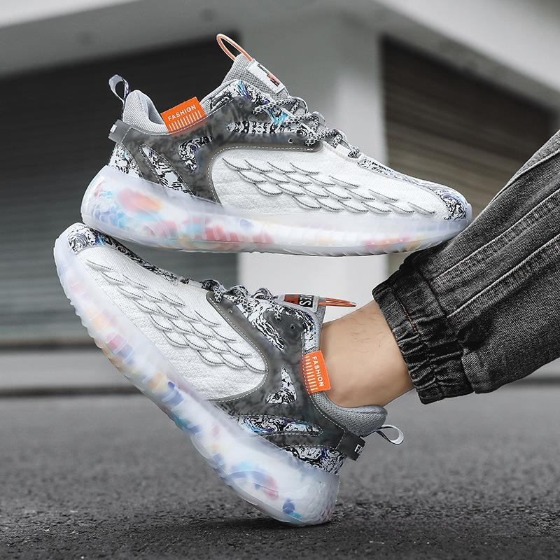 Vīriešu sportiskas ikdienas elpojošas kurpes ar tīkla augšdaļu — augšdaļa no tīkla, PU iekšējā zolīte, pretslīdējoša gumijas zole, zems papēdis 1–3 cm, šņorēšana