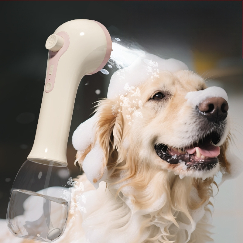 Portatīvā rokas elektriskā dušas suka suņiem un kaķiem ar burbulīšiem – noņem vaļīgo apmatojumu, ABS materiāls
