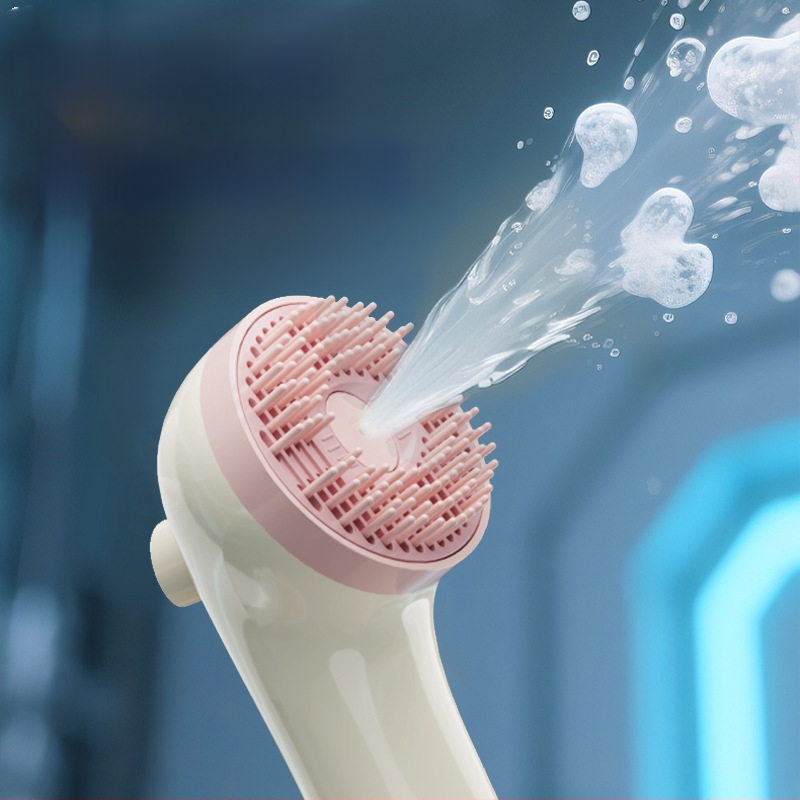 Portatīvā rokas elektriskā dušas suka suņiem un kaķiem ar burbulīšiem – noņem vaļīgo apmatojumu, ABS materiāls