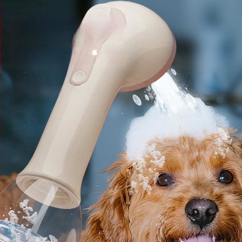 Portatīvā rokas elektriskā dušas suka suņiem un kaķiem ar burbulīšiem – noņem vaļīgo apmatojumu, ABS materiāls