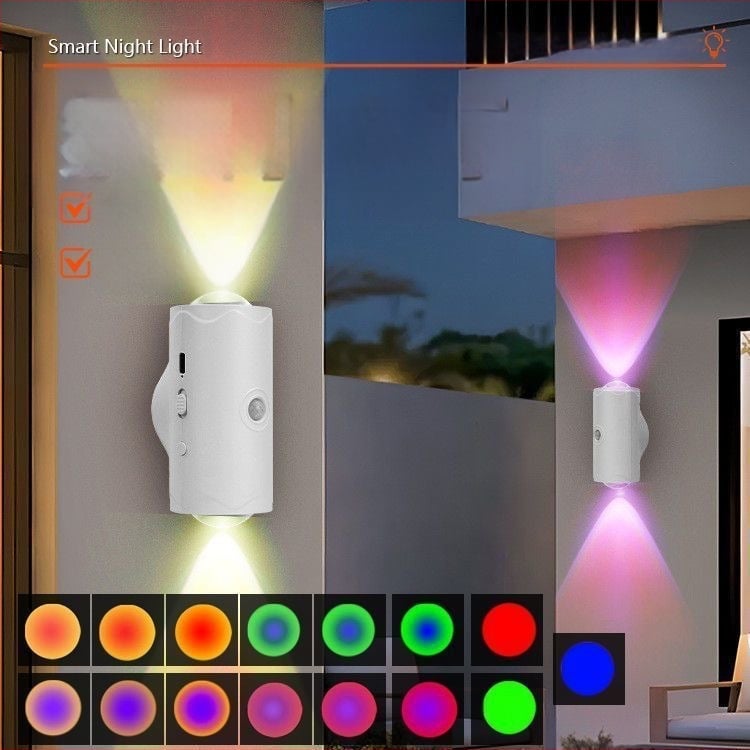 Judėjimo jutiklio apšvietimas su įmontuota baterija, sieninis montavimas, nėra išmanus