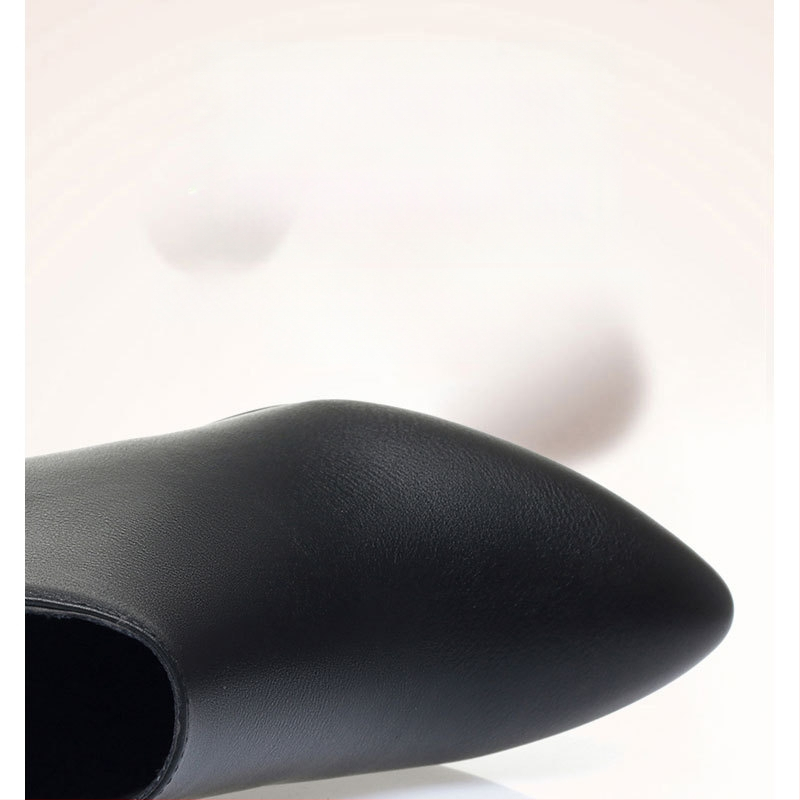 Sieviešu mikrošķiedras īsas zābaki, korejas stila, asas purns, 3–5 cm plata papēdis, sānu rāvējslēdzējs, mākslīgā kažokāde iekšējā oderē