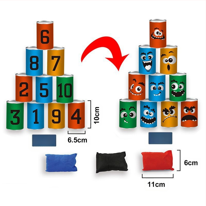 Bērnu smilšu maisiņu metiena spēle - plastmasas konstrukcija, metšana, smilšu maisiņu klase, attīsta satvērienu un roku-acu koordināciju, vecums 4-6 gadi