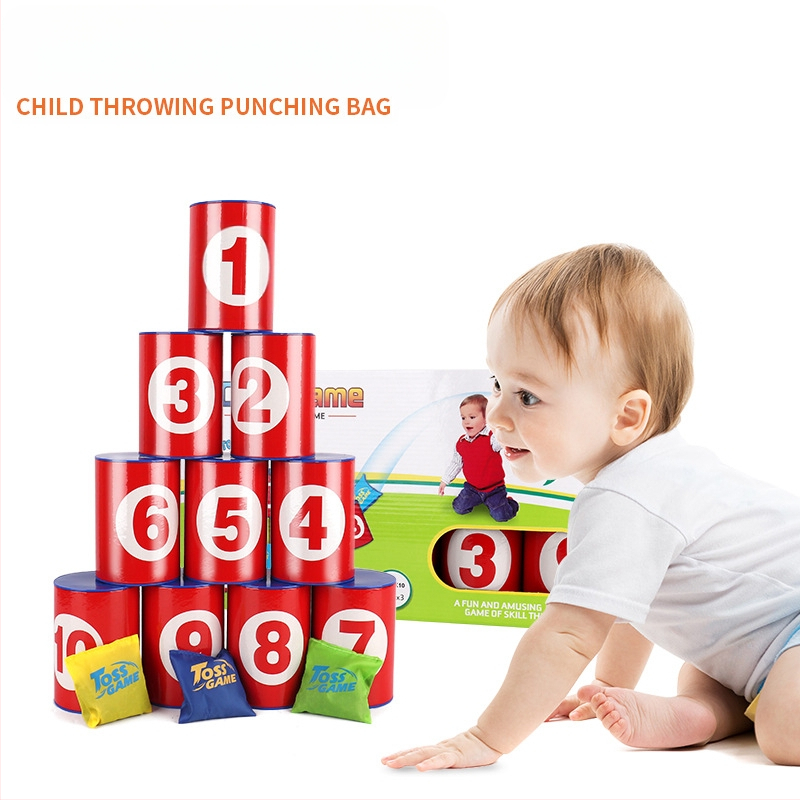 Bērnu smilšu maisiņu metiena spēle - plastmasas konstrukcija, metšana, smilšu maisiņu klase, attīsta satvērienu un roku-acu koordināciju, vecums 4-6 gadi