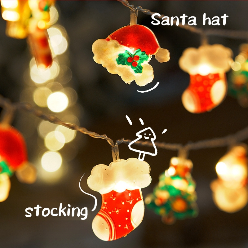 Ziemassvētku dekoratīvā gaismu virtene, barošanai ar bateriju, 220V ieeja, IP44, 3000 lm, 3000 h