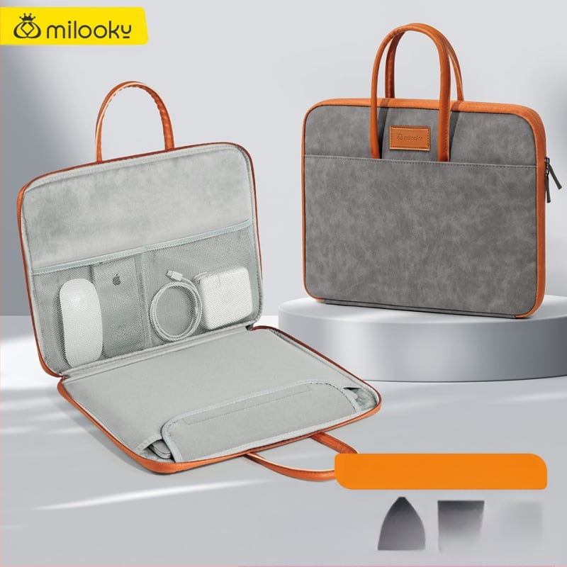 Τσάντα για φορητό υπολογιστή από PU δέρμα, αδιάβροχη, αστικός μινιμαλιστικός σχεδιασμός, μάρκα Coldplay, επένδυση πολυεστέρα