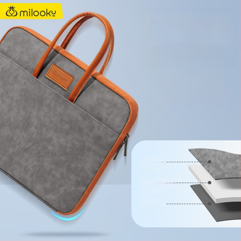 Τσάντα για φορητό υπολογιστή από PU δέρμα, αδιάβροχη, αστικός μινιμαλιστικός σχεδιασμός, μάρκα Coldplay, επένδυση πολυεστέρα