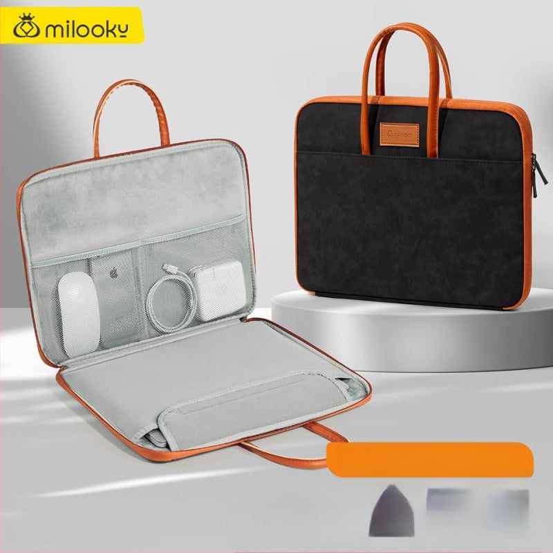 Τσάντα για φορητό υπολογιστή από PU δέρμα, αδιάβροχη, αστικός μινιμαλιστικός σχεδιασμός, μάρκα Coldplay, επένδυση πολυεστέρα