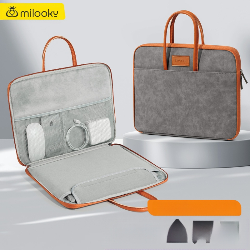 Τσάντα για φορητό υπολογιστή από PU δέρμα, αδιάβροχη, αστικός μινιμαλιστικός σχεδιασμός, μάρκα Coldplay, επένδυση πολυεστέρα