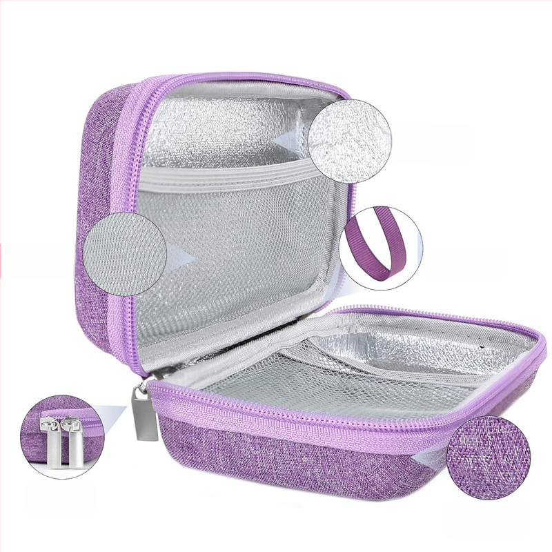 Inzulīna aukstuma uzglabāšanas soma ar pārnēsājamu digitālo termometru, EVA cieta korpusa, modelis YDSNB-006, zīmols Ruisen