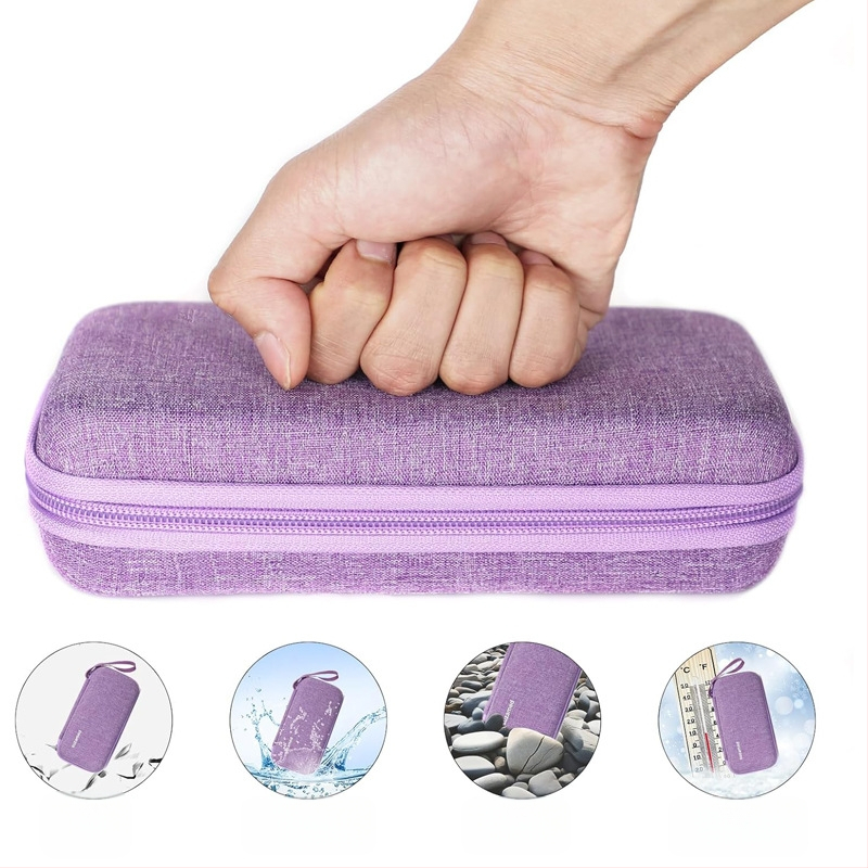 Inzulīna aukstuma uzglabāšanas soma ar pārnēsājamu digitālo termometru, EVA cieta korpusa, modelis YDSNB-006, zīmols Ruisen