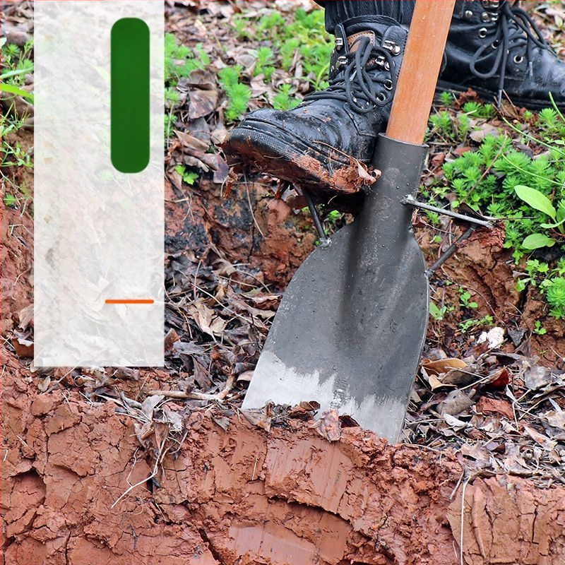 Mangāna tērauda lāpsta koku rakšanai, trīs daļu transplantācijas rīku komplekts